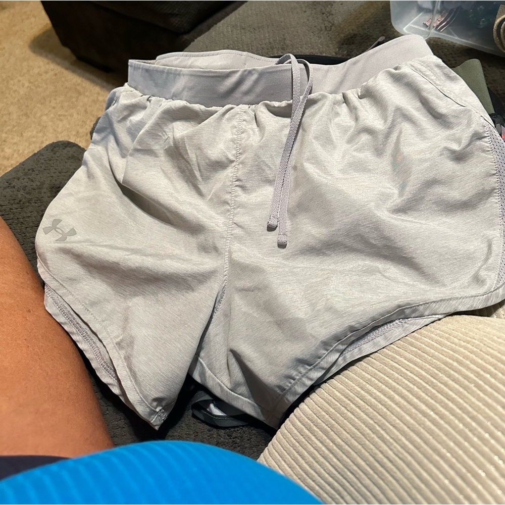 Under Armor shorts 1 each - light and dark gray.